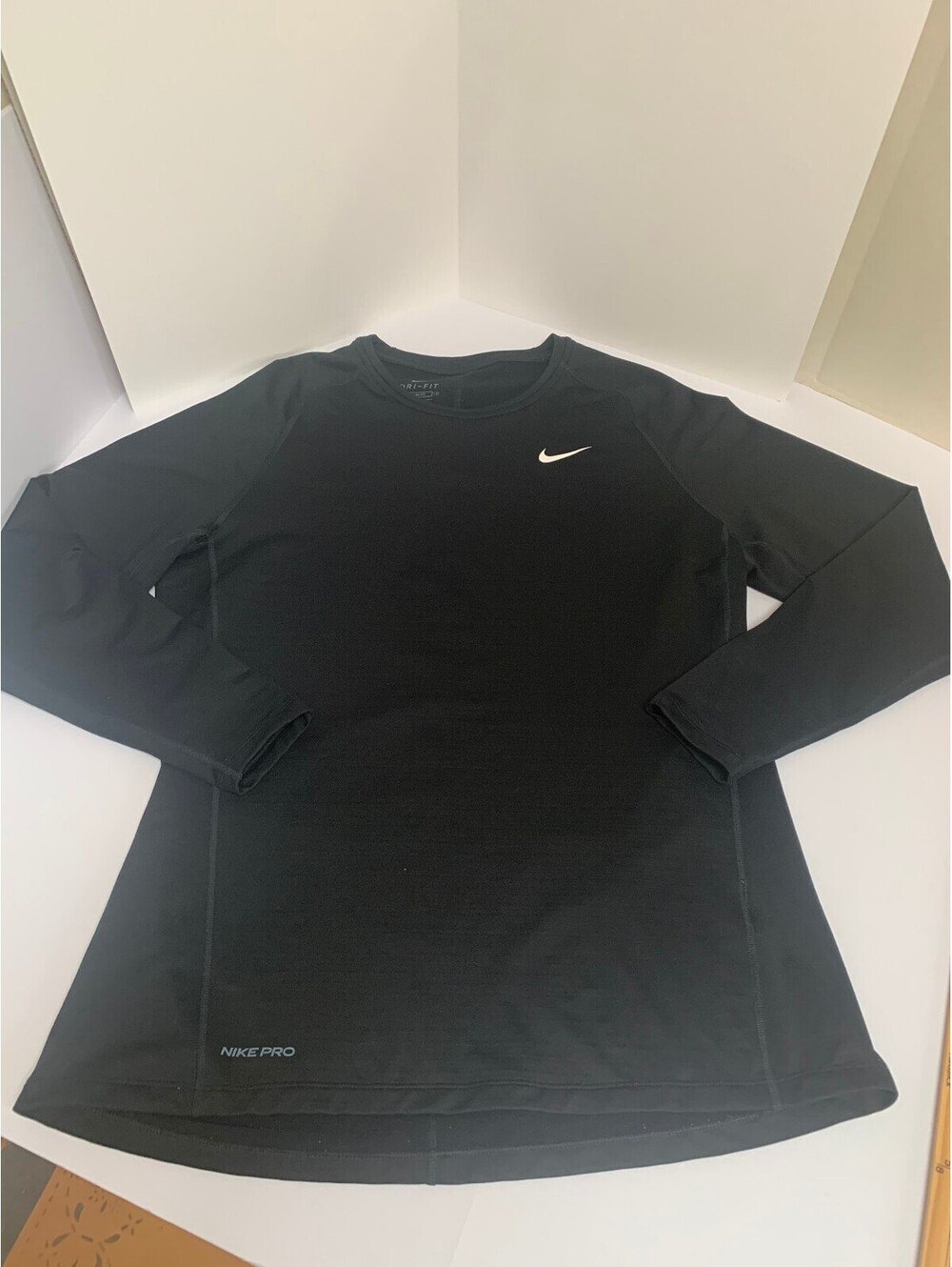 Nike Pro Dri-Fit Mens XL Black Slim Fit Long Sleeve Training Shirt